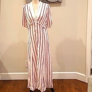 Chelsea  & Violet Red striped cotton maxi dress.